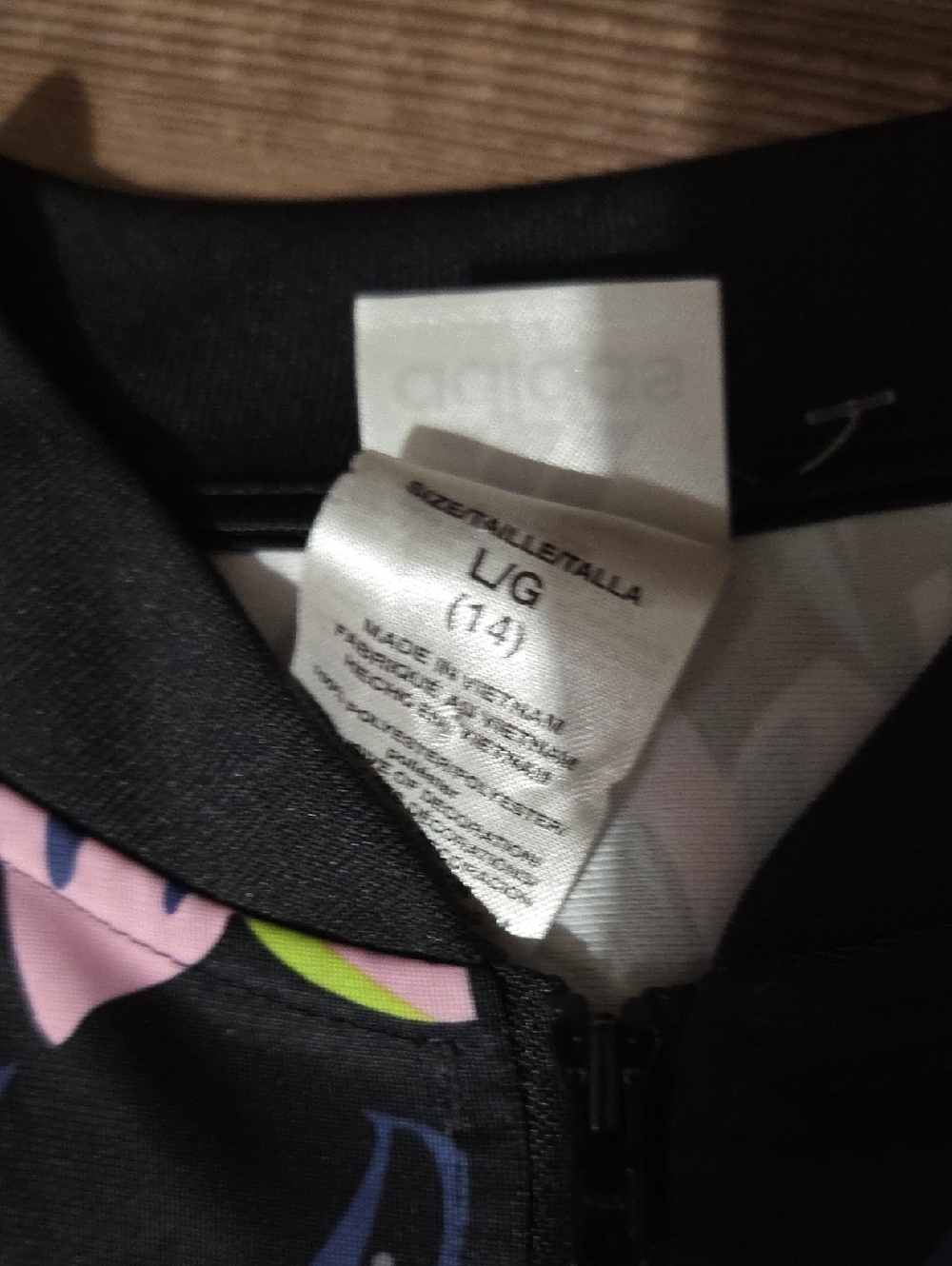 Adidas Floral Track Jacket and Pants Set - Black with Pink & Green Floral - Picture 4 of 5